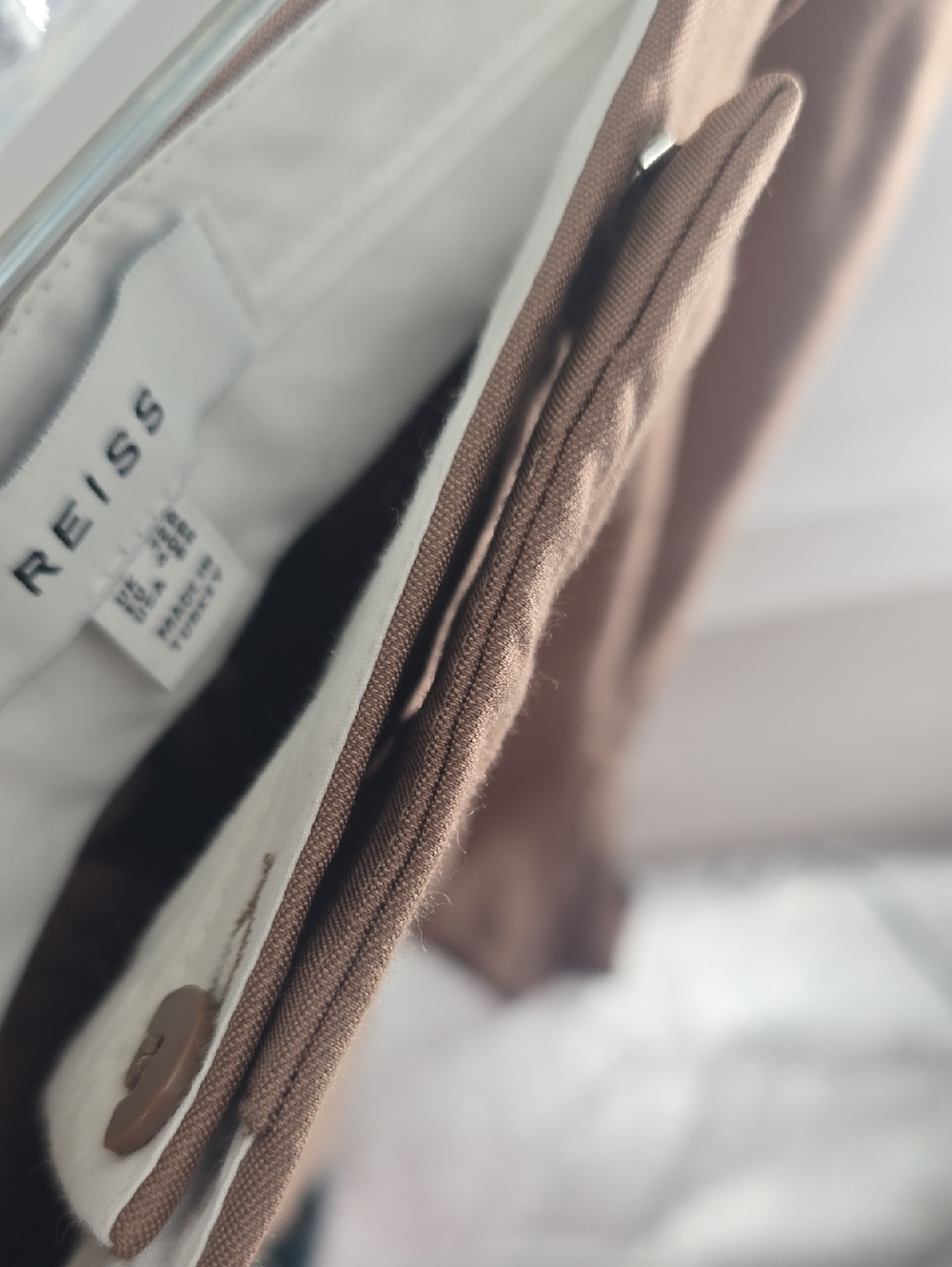 Reiss Camel Tailored  Trousers - Picture 9 of 12